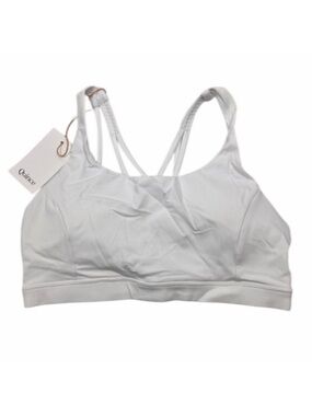 NEW QUINCE Ultra Form Scoop Neck Strappy Bra White 34